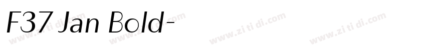 F37 Jan Bold字体转换
